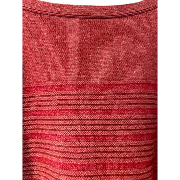 PRANA Phono Mauve Boxy Cropped Solid Striped Sweater Boat neck Wool MEDIUM - Picture 12 of 12